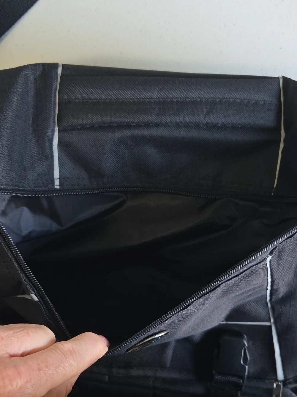 Black Laptop Messenger Bag  - Durable Everyday Carry Padded Divider Multi Pocket